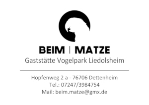 BEIM MATZE.Visitenkarte